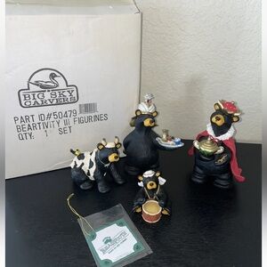 Bearfoots Beartivity III Bear Nativity by Jeff Fleming Big Sky Carvers 4 Pc Set